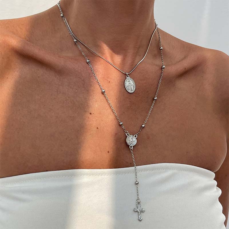 ✨ Mehrlagige Layering-Halskette – aus Kupfer + Legierung, farbbeständig – für den Alltag oder als Geschenk