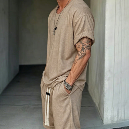 🔥Solange der Vorrat reicht 52 % Rabatt!🎉Herren Freizeit-Set – T-Shirt & Shorts – lässig & bequem👕🩳