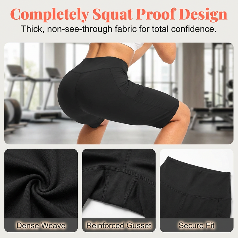 👖 Hoch taillierte Shorts für Büro & Sport | Tiefe Seitentaschen + knielange Länge – perfekt für Arbeit und Yoga gleichermaßen ✨