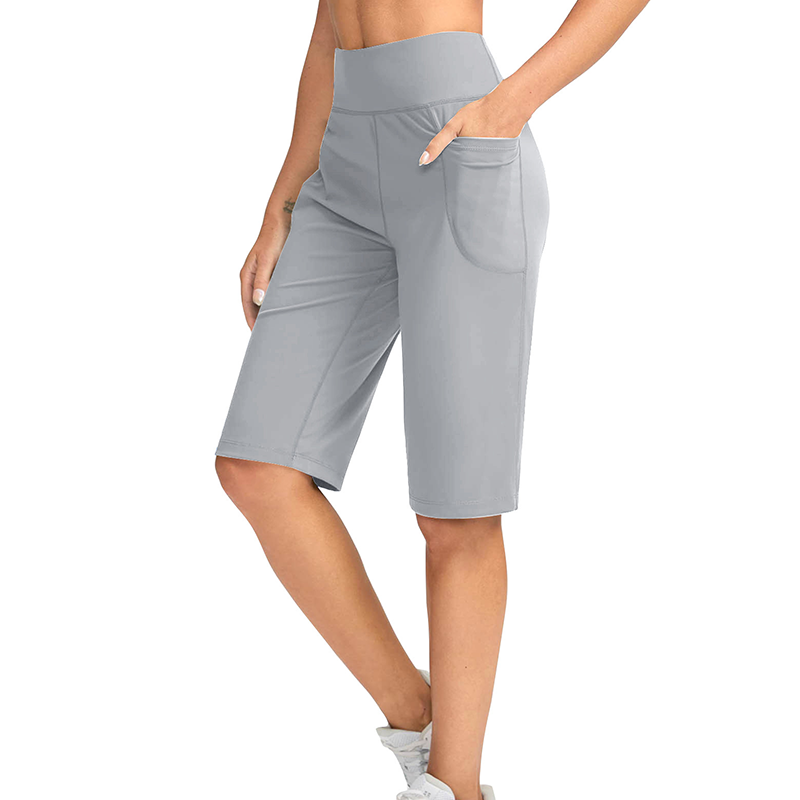 👖 Hoch taillierte Shorts für Büro & Sport | Tiefe Seitentaschen + knielange Länge – perfekt für Arbeit und Yoga gleichermaßen ✨