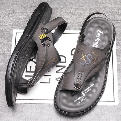 👞50% RABATT! 🌿 Atmungsaktive Outdoor-Sandalen aus Weichem Leder in Übergrößen für Herren – Bequeme Passform, Rutschfeste Sohle & Ideal Für Lange Spaziergänge 🚶‍♂️