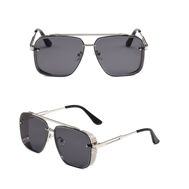 📢📢 50 % RABATT !! ⏰Steampunk-Sonnenbrille mit eckigem Rahmen