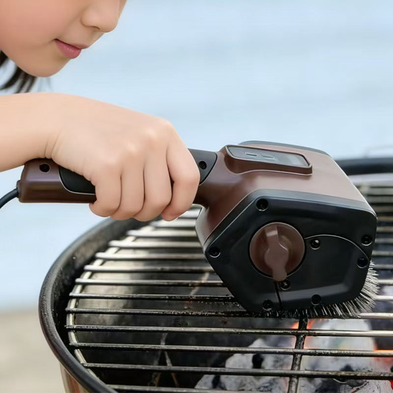 🔌 Tschüss, manuelles Schrubben! Elektrische Grillbürste | Spart Zeit & Mühe, langlebig, mit LED-Beleuchtung 💡🍖