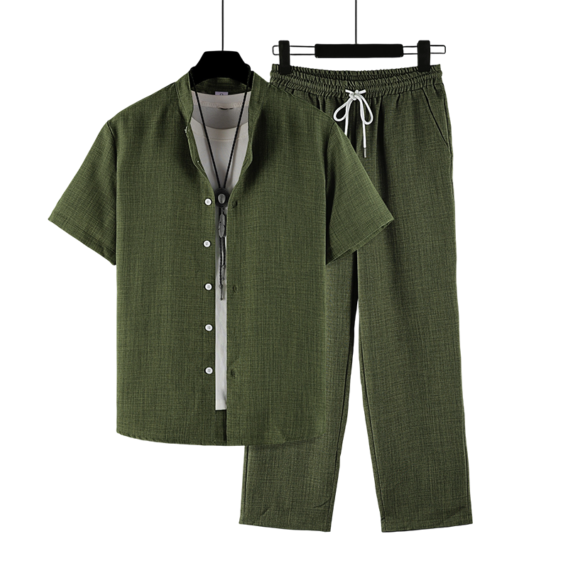 🧵☀️ 50% Sommer-Rabatt | Herren Sommer-Zweiteiler – Leichter Stoff, knitterarm