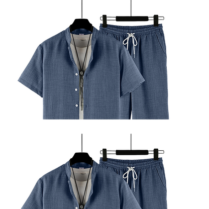 🧵☀️ 50% Sommer-Rabatt | Herren Sommer-Zweiteiler – Leichter Stoff, knitterarm