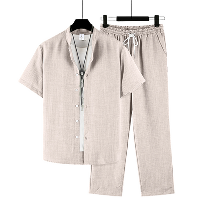🧵☀️ 50% Sommer-Rabatt | Herren Sommer-Zweiteiler – Leichter Stoff, knitterarm