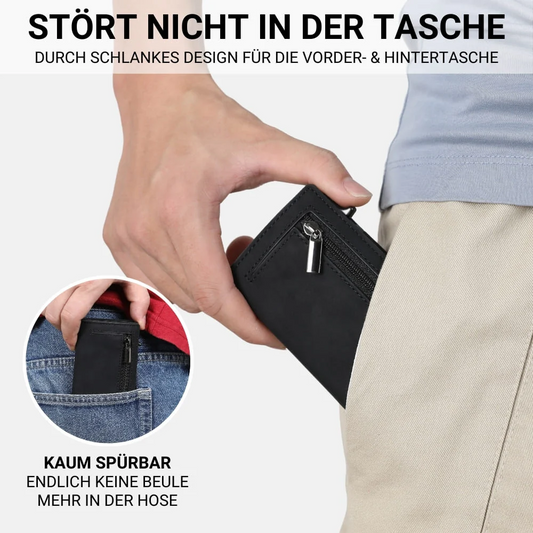 ⏳ 50% Rabatt! 💳 RFID-Blocker Smart Wallet – Kartenwurf mit 1 Klick + Münzfach, ultradünnes Design