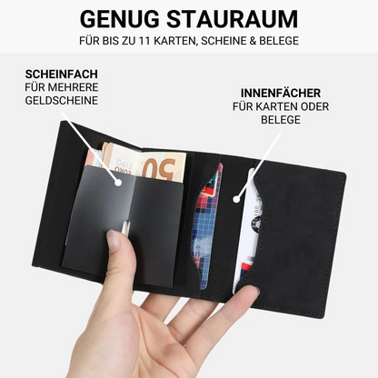 ⏳ 50% Rabatt! 💳 RFID-Blocker Smart Wallet – Kartenwurf mit 1 Klick + Münzfach, ultradünnes Design