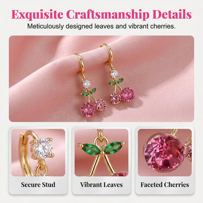 ✨ 【Schmuck-Aktion: 1+1 gratis】🍒 2026 Collector's Edition – Glitzernde Kirsch-Ohrringe mit Kristall