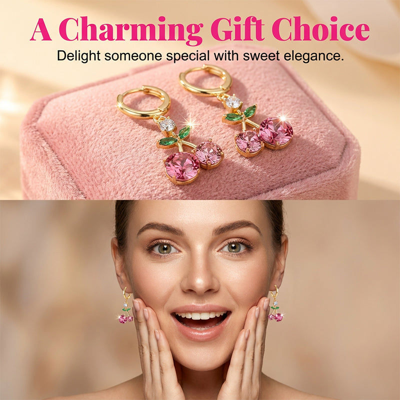 ✨ 【Schmuck-Aktion: 1+1 gratis】🍒 2026 Collector's Edition – Glitzernde Kirsch-Ohrringe mit Kristall