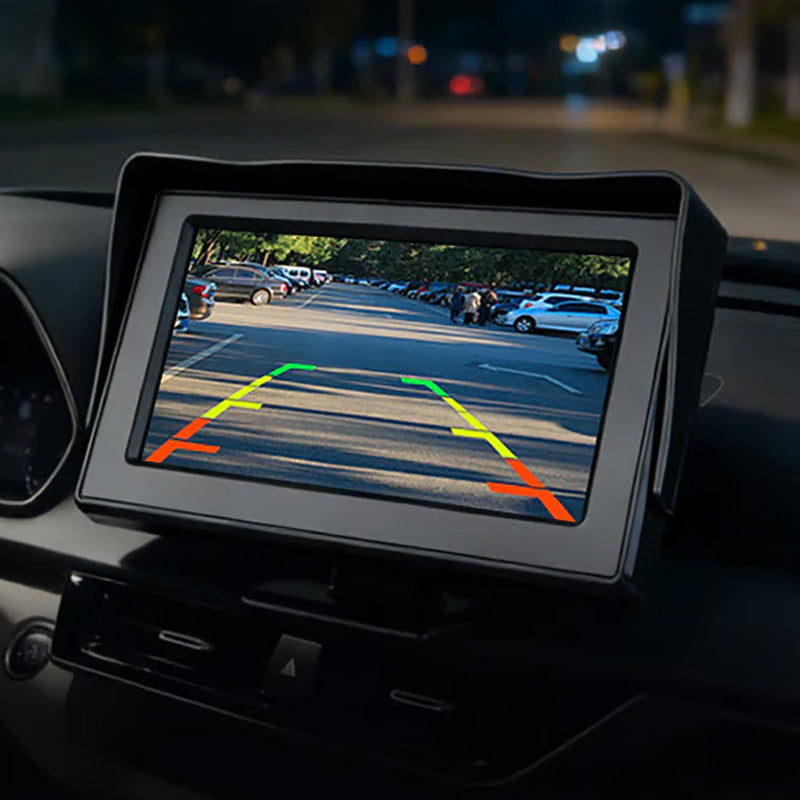 🚗 Automatischer Rückfahrbildschirm – Rückfahrkamera + Unterhaltung | 4,3 Zoll HD-Display | 9V–35V Spannungsbereich 🔋✨