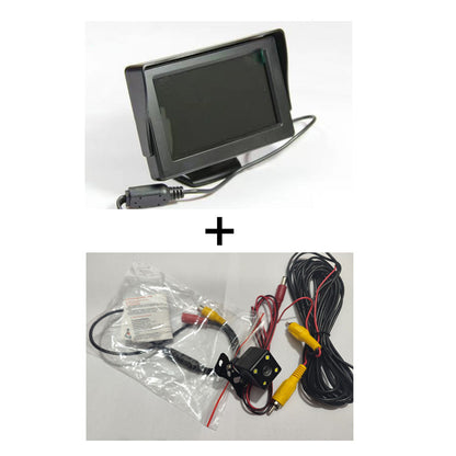 🚗 Automatischer Rückfahrbildschirm – Rückfahrkamera + Unterhaltung | 4,3 Zoll HD-Display | 9V–35V Spannungsbereich 🔋✨