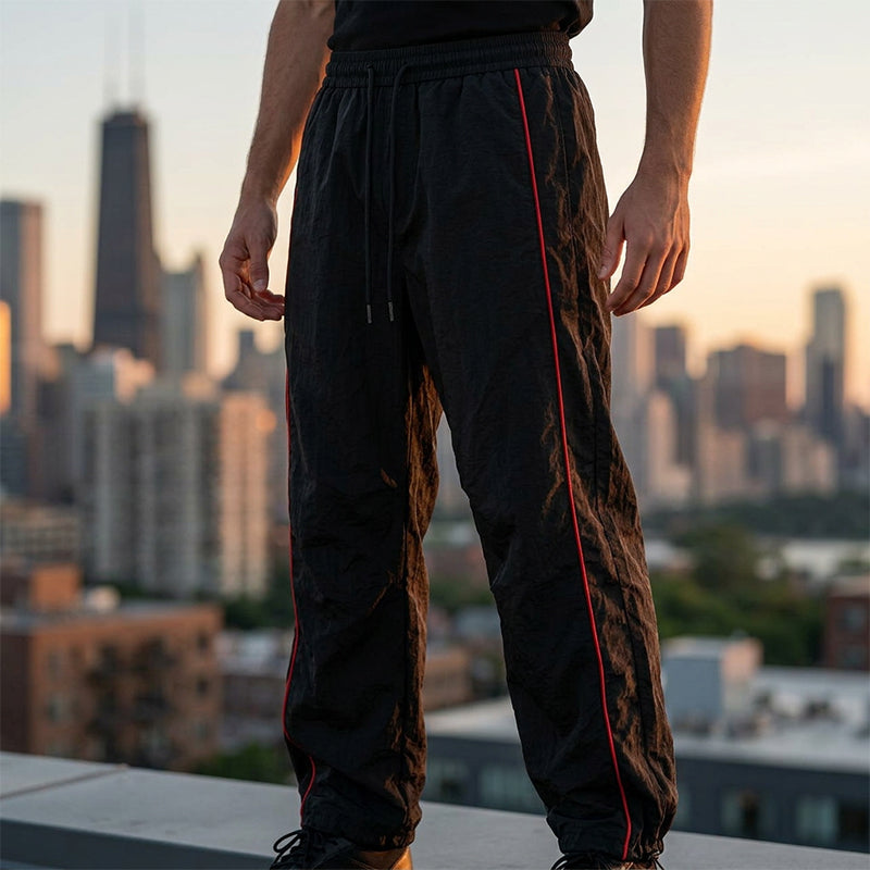 👖 JETZT 50% RABATT! 🔥 Retro-Hosen mit breitem Bein und Seitenstreifen – hochtailliert, bequeme Passform und perfekt für einen vintage Streetwear-Look ✨