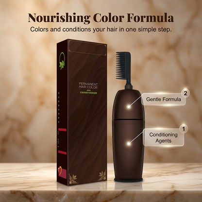Plant-Extract Gentle Hair Dye for Gray Coverage