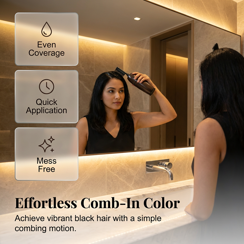 Plant-Extract Gentle Hair Dye for Gray Coverage