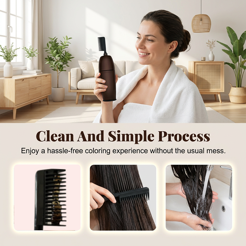 Plant-Extract Gentle Hair Dye for Gray Coverage