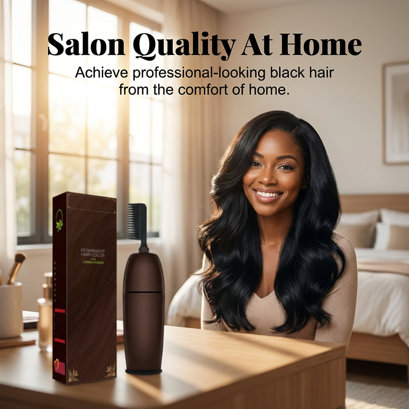 Plant-Extract Gentle Hair Dye for Gray Coverage