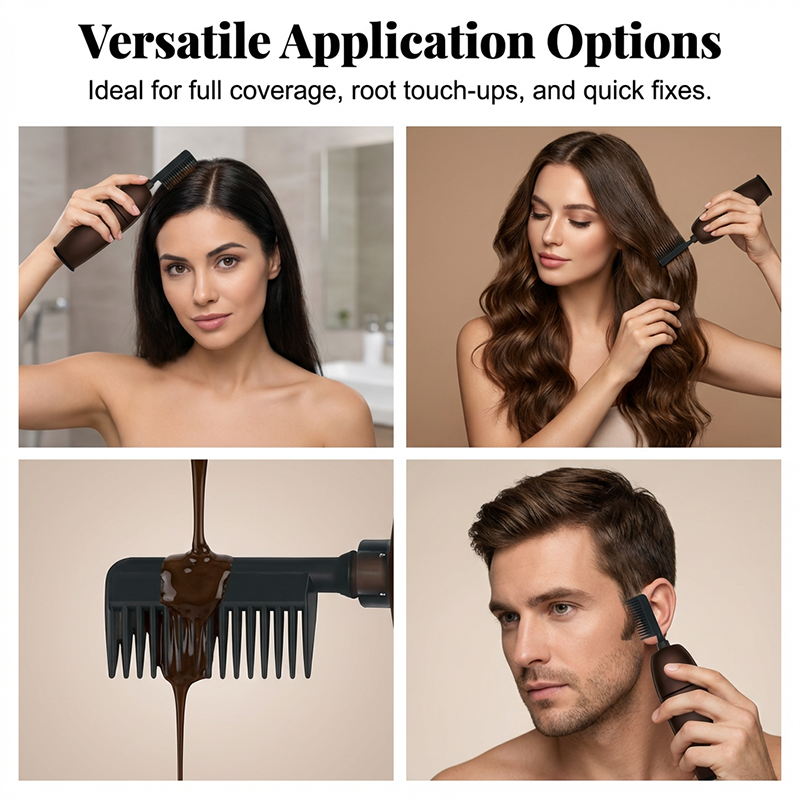 Plant-Extract Gentle Hair Dye for Gray Coverage