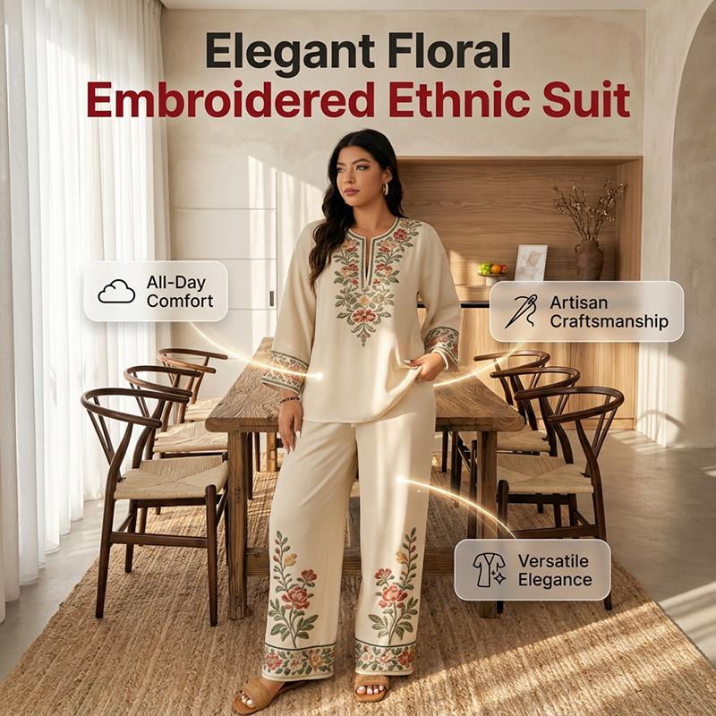 👚 JETZT 47 % RABATT! ⏳ Set aus langärmeliger Damenbluse und Hose mit weitem Bein – fließend, elegant und leicht – perfekt für die Arbeit, einen Brunch oder auf Reisen – schickes 2-teiliges Outfit 🌸