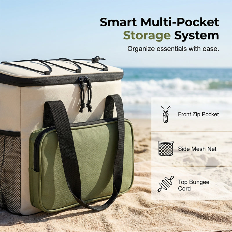 Isolierte Kühltasche mit großem Fassungsvermögen für Picknicks und Outdoor-Aktivitäten
