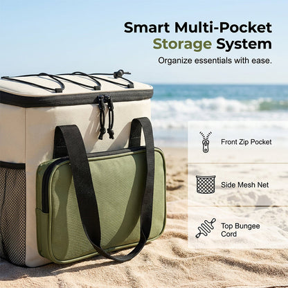 Isolierte Kühltasche mit großem Fassungsvermögen für Picknicks und Outdoor-Aktivitäten