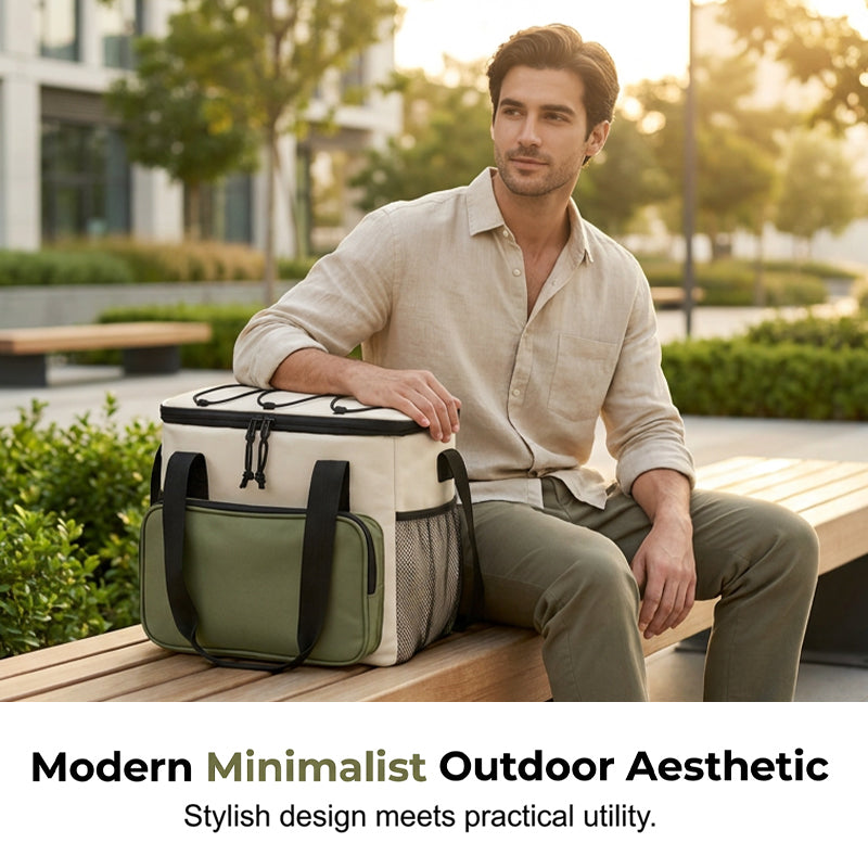 Isolierte Kühltasche mit großem Fassungsvermögen für Picknicks und Outdoor-Aktivitäten